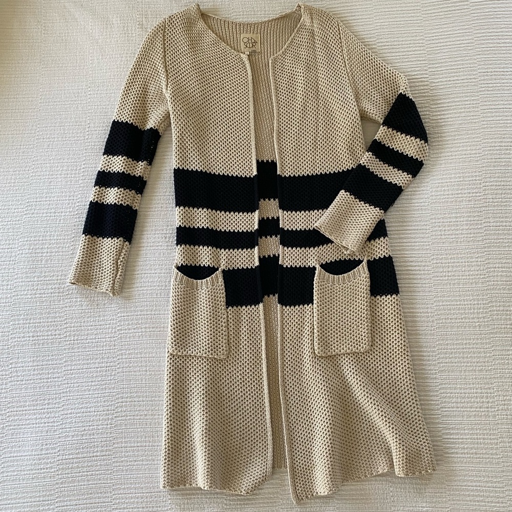 Chaser Sweater in Cream/Black in Small